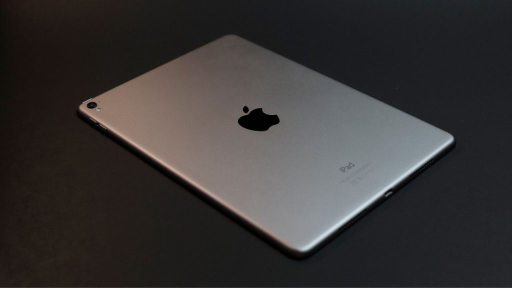 iPad with apple logo