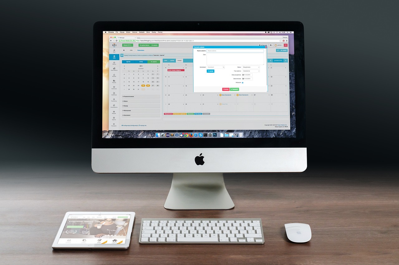 iMac with iPad on a desk